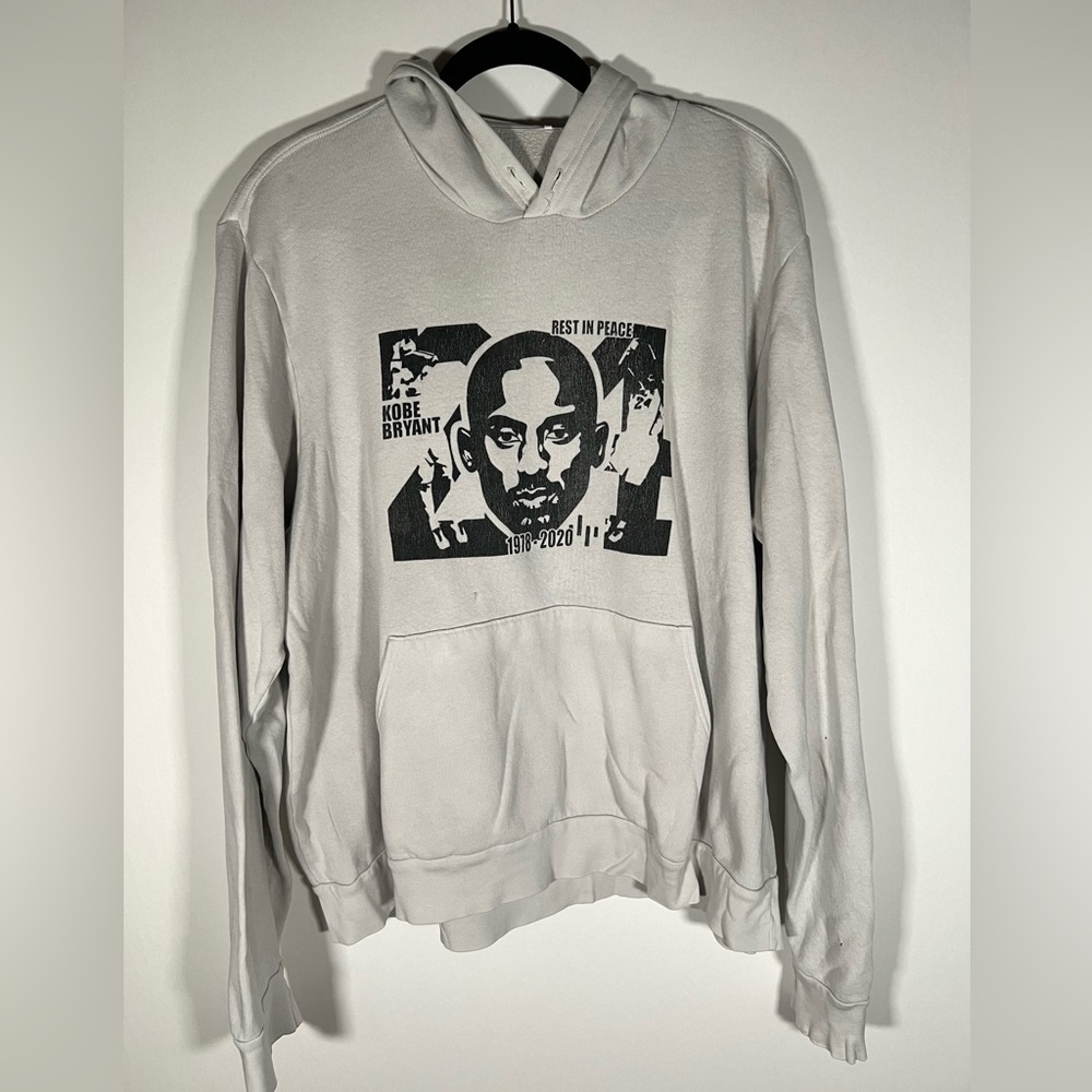 Kobe Bryant hoodie #24 Rest in Peace 1978-2020 Rare Cream sz XL basketball